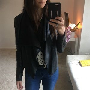 Theory Leather Jacket Size Small